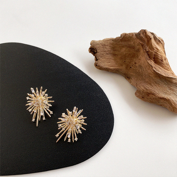 RONERAI Geometrické kovové náušnice, elektroplátované