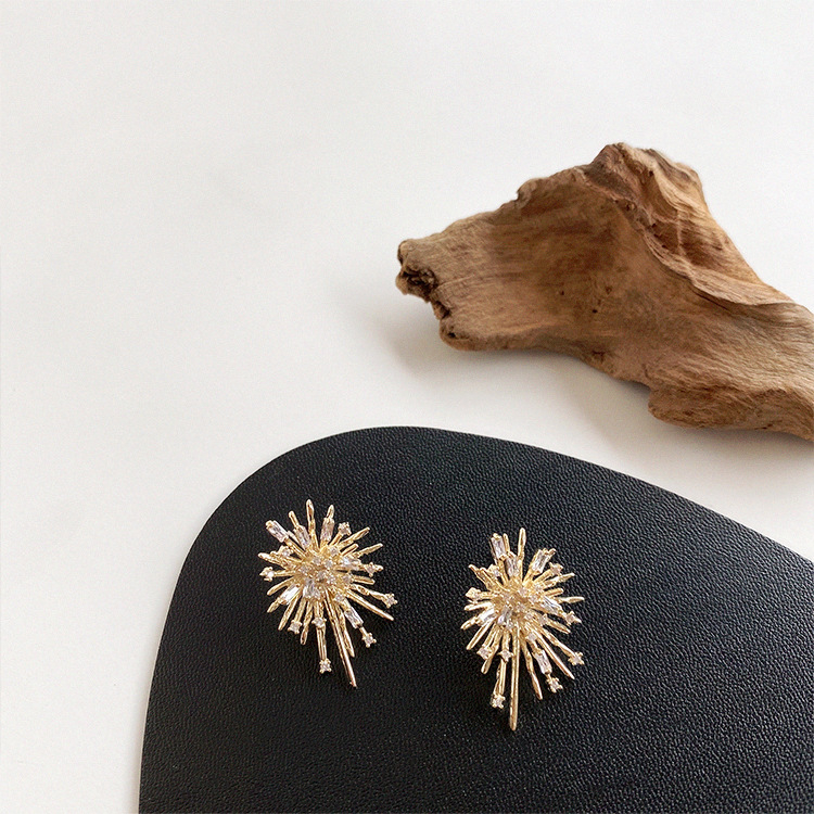 RONERAI Geometrické kovové náušnice, elektroplátované