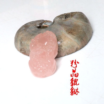 Krištolo karolė su pakabuku — gyvūnų formos kabantis papuošalas, graviravimas ir poliravimas, natūralus akmuo, VVS skaidrumas, pritaikoma privata etiketė