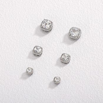 Bakrene naušnice s dijamantima, magnetske, bez probijanja, unisex, Jinao