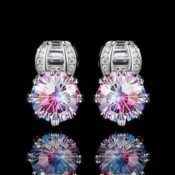 Cercei - Argint 925, Diamante încrustate, Design floral, în formă de stea și geometric, Huayoumei Y983