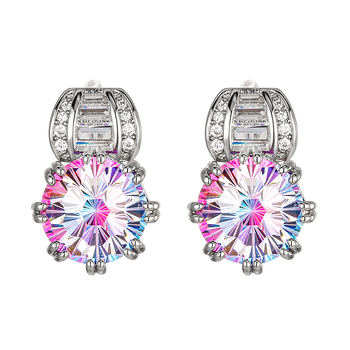 Cercei - Argint 925, Diamante încrustate, Design floral, în formă de stea și geometric, Huayoumei Y983