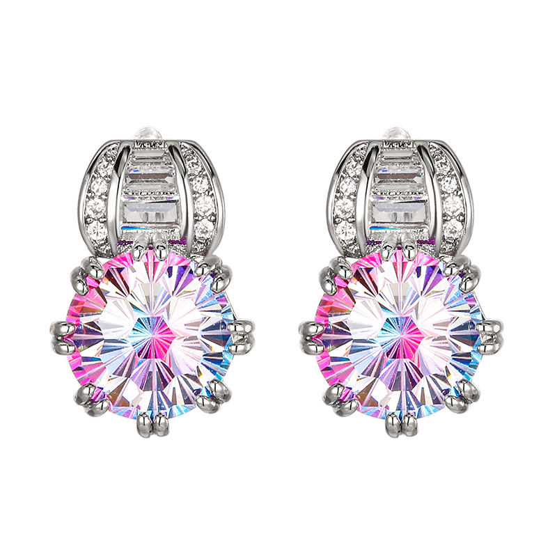 Cercei - Argint 925, Diamante încrustate, Design floral, în formă de stea și geometric, Huayoumei Y983