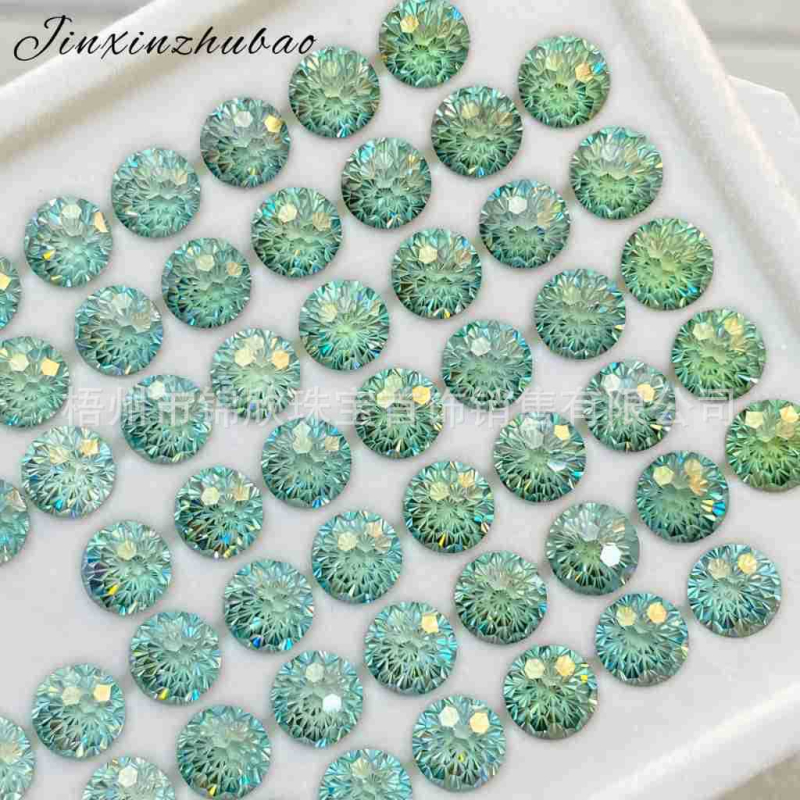 Moissanitas apvalus brangakmenis, kirpimas, VS skaidrumas, pritaikytas apdorojimas