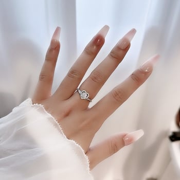 Prsten srcolikog oblika sa bezel ugradnjom, moissanit 0,5 ct, srebro 925, za žene, dar za zaruke ili vjenčanje