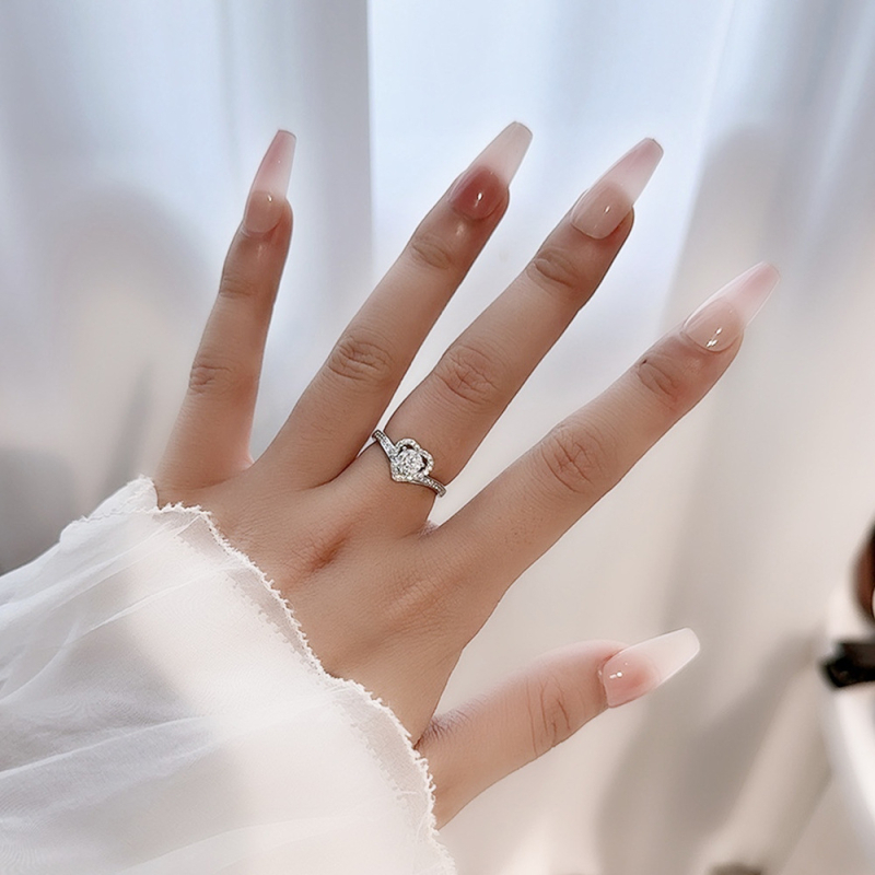 Prsten srcolikog oblika sa bezel ugradnjom, moissanit 0,5 ct, srebro 925, za žene, dar za zaruke ili vjenčanje