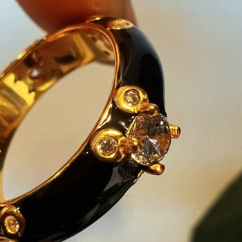 Prsten od umjetnoga kristala, Seiko obrada, unisex, porijeklo Guangzhou