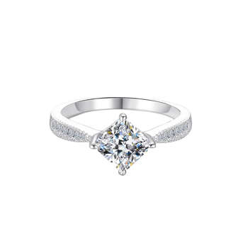 S925 ezüst gyűrű gyémántokkal - virág alakú, női divatkiegészítő, 2025 tavasz