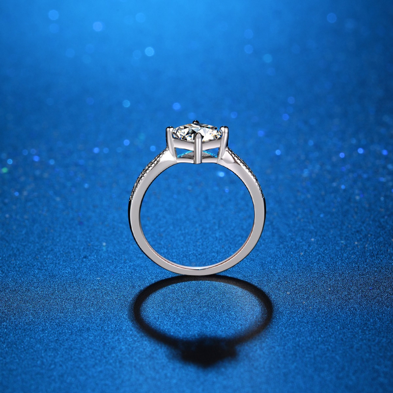 S925 ezüst gyűrű gyémántokkal - virág alakú, női divatkiegészítő, 2025 tavasz