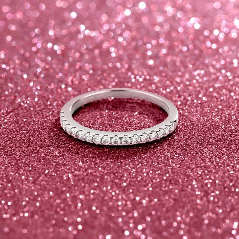 Prsten od srebra S925, dijamantno ugradnja, WX035, Wangxi Jewelry, 17-zvjezdasti Lovers stack prsten