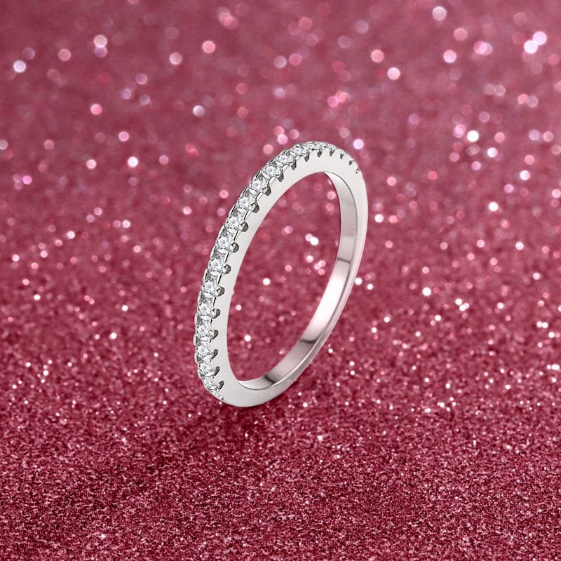 Prsten od srebra S925, dijamantno ugradnja, WX035, Wangxi Jewelry, 17-zvjezdasti Lovers stack prsten