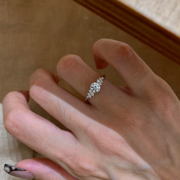 Baogiali Ρυθμιζόμενο δαχτυλίδι με γεωμετρικό σχήμα – χαλκός και ζιρκόνια, ελαφρύ πολυτελές γυναικείο δαχτυλίδι