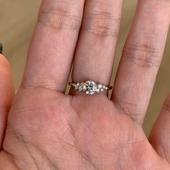 Baogiali Ρυθμιζόμενο δαχτυλίδι με γεωμετρικό σχήμα – χαλκός και ζιρκόνια, ελαφρύ πολυτελές γυναικείο δαχτυλίδι