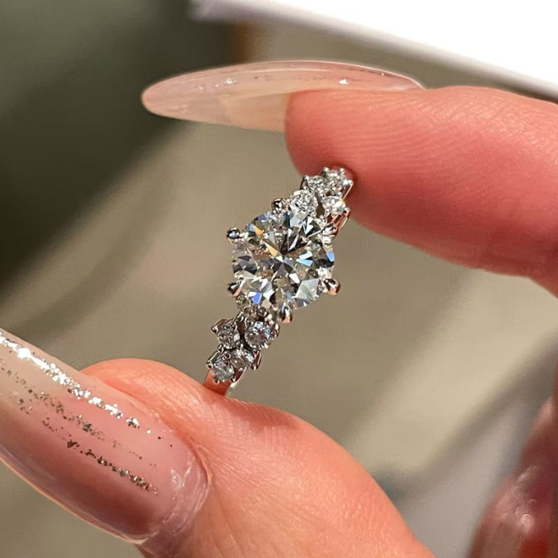 Baogiali Ρυθμιζόμενο δαχτυλίδι με γεωμετρικό σχήμα – χαλκός και ζιρκόνια, ελαφρύ πολυτελές γυναικείο δαχτυλίδι