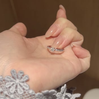 Ρυθμιζόμενο δαχτυλίδι από χαλκό – στρογγυλό σχήμα, στυλ νεράιδας, ηλεκτροπλατινωμένο φινίρισμα, κωδικός J0483, γυναικείο αξεσουάρ