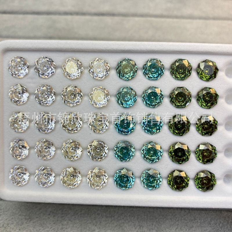 Moissanitas oktagoninis rožių pjaustymo laisvas akmuo, VS skaidrumas