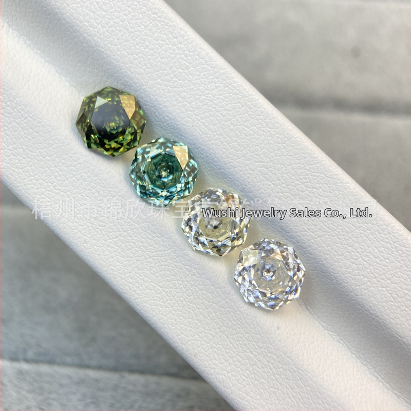 Moissanitas oktagoninis rožių pjaustymo laisvas akmuo, VS skaidrumas