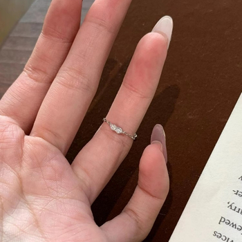 Χαλκού γεωμετρικό δαχτυλίδι, ηλεκτροπλατιστο, μινιμαλιστικό στυλ, ανοιχτός σχεδιασμός για τον δείκτη, για γυναίκες