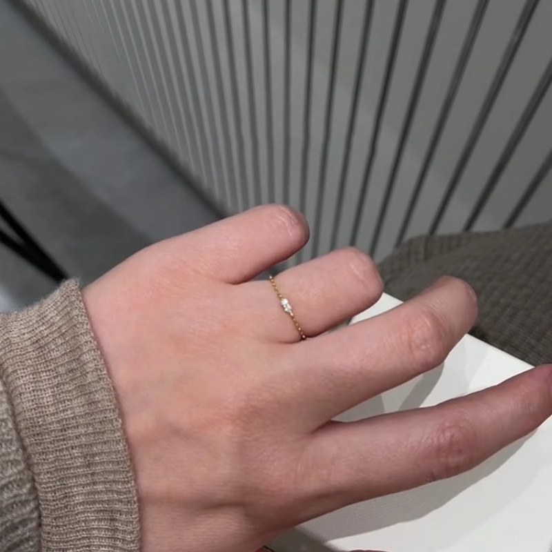 Χαλκού γεωμετρικό δαχτυλίδι, ηλεκτροπλατιστο, μινιμαλιστικό στυλ, ανοιχτός σχεδιασμός για τον δείκτη, για γυναίκες