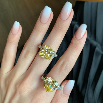 Rézgyűrű geometriás dizájnnal és gyémánt díszítéssel, Zhen Rong márka