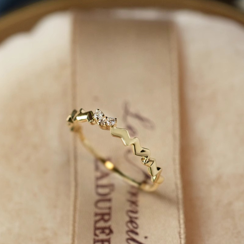 Δαχτυλίδι από 925 Ασήμι, Στυλ Καρδιά, Διαμαντιού Επεξεργασία, Βάρος 1,15 g — red elk