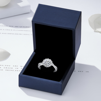 Damila S925 hõbedane sõrmus päevalille Moissanite'iga, Moissanite kivi, kerge luksus stiil