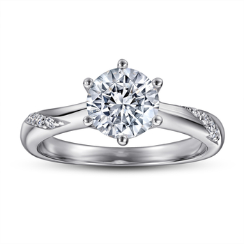 Tong Lin S925 srebrni prsten s kubnim cirkonijem, klasičan 1.2 ct, ženski vjenčani prsten