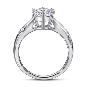 Tong Lin S925 srebrni prsten s kubnim cirkonijem, klasičan 1.2 ct, ženski vjenčani prsten