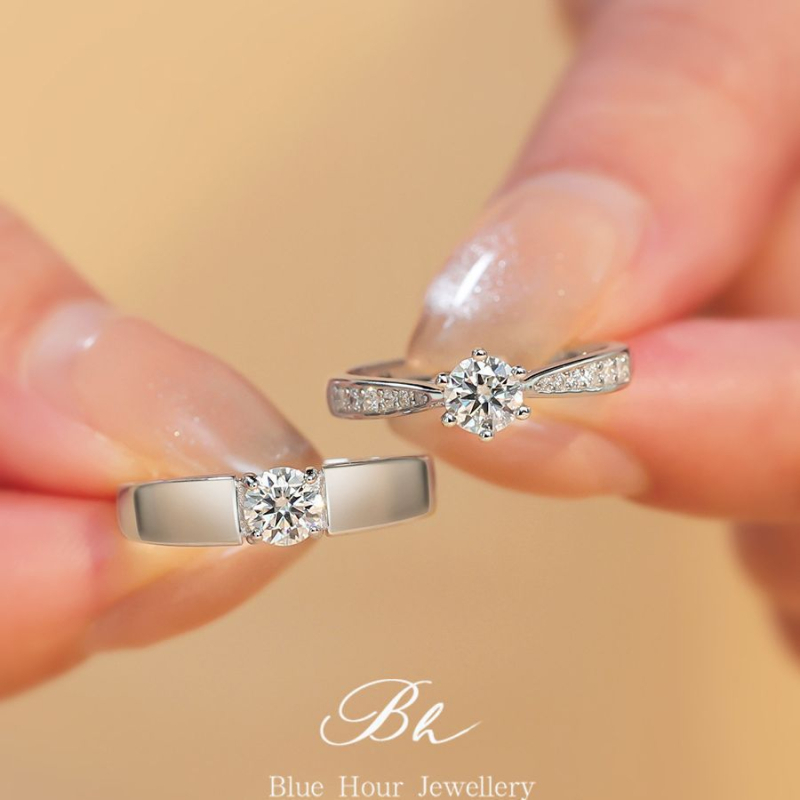 Páros esküvői gyűrűk rézből ötvözettel, geometriái forma, magas széntartalmú kő, ezüstös bevonat, elektroplatálás