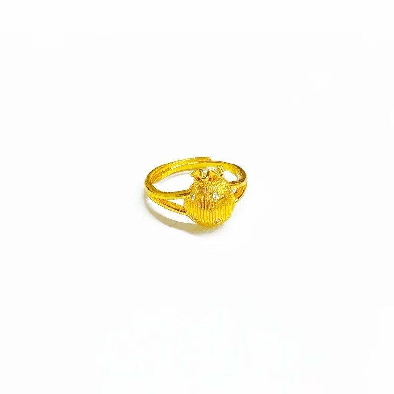 Állítható gyűrű gyémánt beültetéssel, motivum áldás, geometriális stílus, könnyed luxus, elektroplatolás