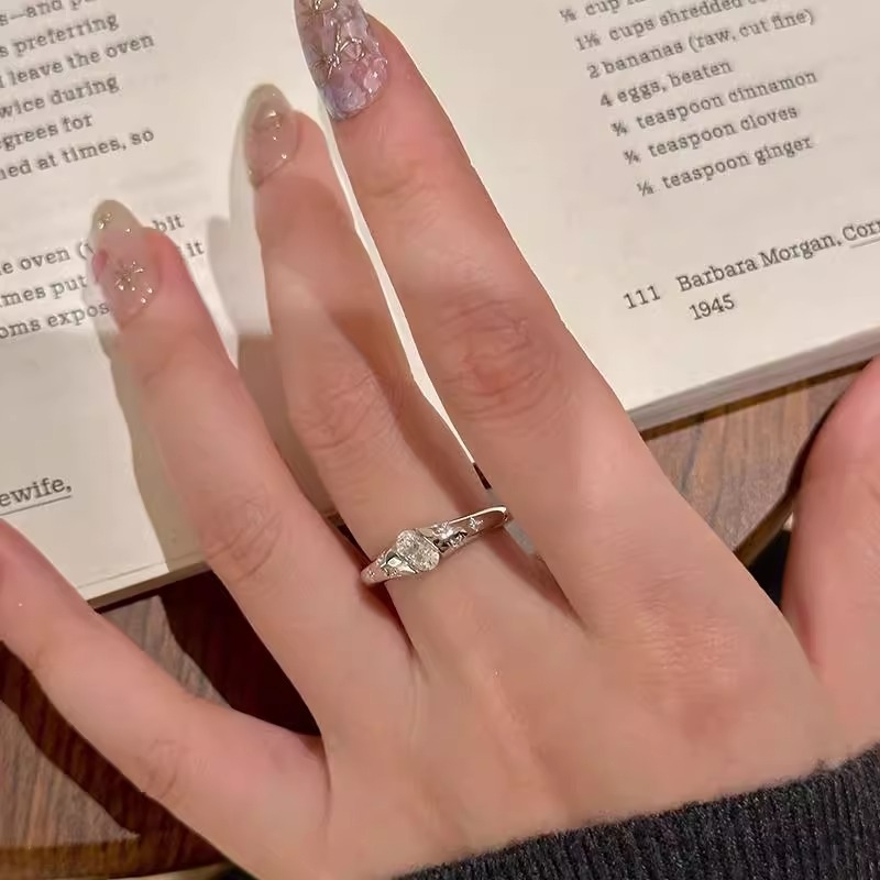 Réz gyűrű geometriai minimalist design nőknek, elektroplattolt felülettel