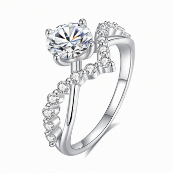 Moissanite prsteni za par od srebra 925 – vjenčani set, minimalistički geometrijski dizajn, suptilan luksuz