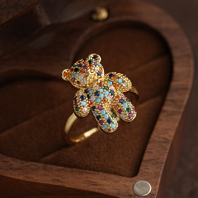 Chuangduo gyűrű – réz, állatövi forma, elektroplating, 2025 tavasz, uniszex divatos ékszer a kéznek