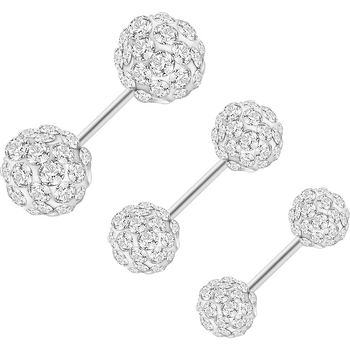 Titánium acélból készült fülbevaló, kerek fejű diamant-szerű dizájn, női elegáns stílus, alvás közben is viselhető (Anyag: titán acél; Feldolgozás: elektroplakálás; Forma: kerek fej; Stílus: városi divat; Célközönség: nők)