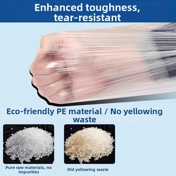 Vienkartiniai skaidrūs PE rankovių gaubtai, dulkių atsparūs, vandeniui atsparūs ir alyvoms atsparūs, virtuvės reikmėms