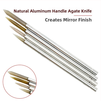 agatinis peilis su rankena – juvelyrinių dirbinių poliravimui ir priežiūrai – rankų darbo poliravimo įrankis