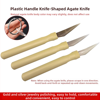 agatinis peilis su rankena – juvelyrinių dirbinių poliravimui ir priežiūrai – rankų darbo poliravimo įrankis