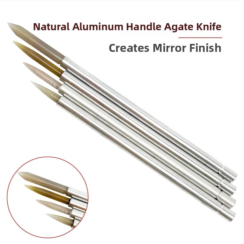 agatinis peilis su rankena – juvelyrinių dirbinių poliravimui ir priežiūrai – rankų darbo poliravimo įrankis