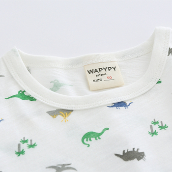 Dječji T‑shirt, korejskog stila, karikatura print, 100% pamuk, kratki rukav
