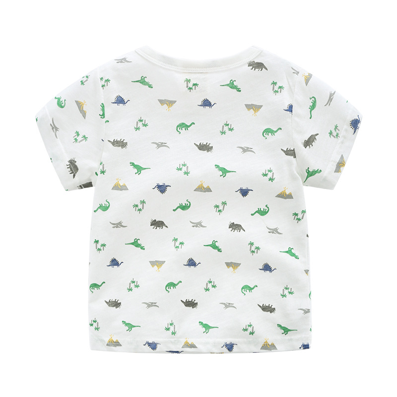 Dječji T‑shirt, korejskog stila, karikatura print, 100% pamuk, kratki rukav