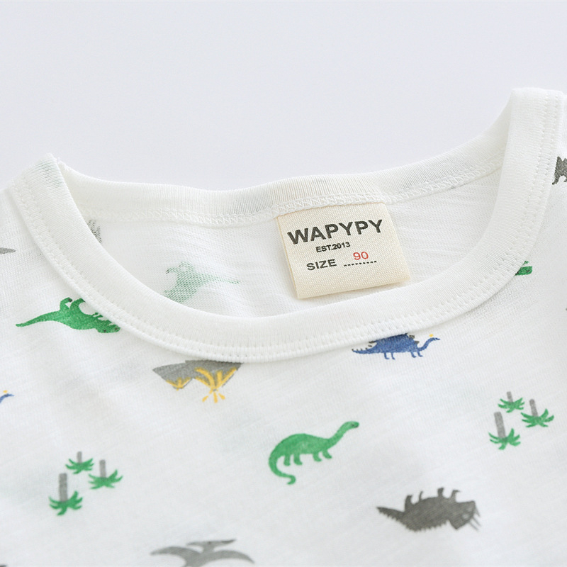 Dječji T‑shirt, korejskog stila, karikatura print, 100% pamuk, kratki rukav