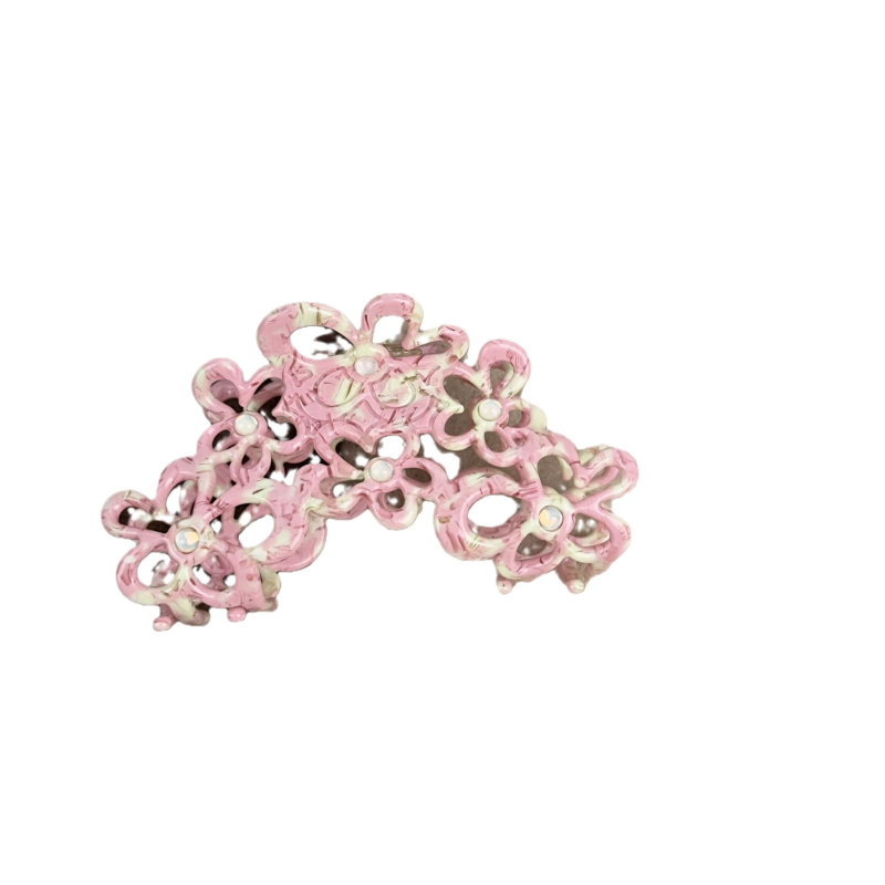Gripper za kosu s acetatnom teksturom i rhinestones, korejskog stila, ručna izrada, Maca Baka