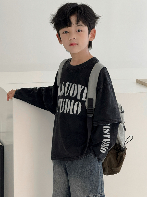 Dječji pulover bez kapuljače, casual stil, pamuk 90%, uzrast 8+, proljeće/jesen