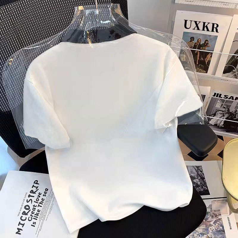 Dječji T-shirt s cartoon motivom i polo ovratnikom – kratki rukavi, korejskog stila, odvlaživanje vlage, poliester 45%