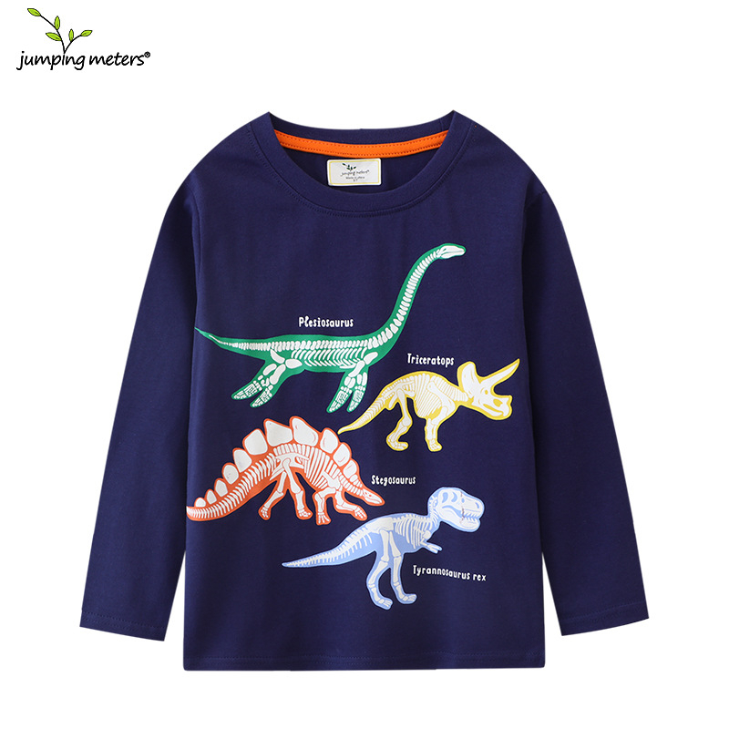 Dječje majice s dugim rukavima, svjetleći dinosaurus, proljeće–jesen, 100–140 cm