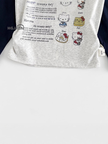 Dječja majica s dugim rukavima, korejska verzija, 100% pamuk, okrugli ovratnik, crtani print
