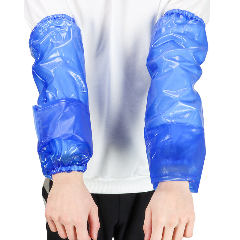 Pregača s rukavima - vodootporan PVC, moderan jednostavan stil, jednobojni dizajn