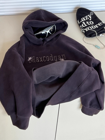 Dječji hoodies s kapuljom i izvezenim motivom - Korejska verzija, 90% pamuk, unisex, pulover, dugi rukav