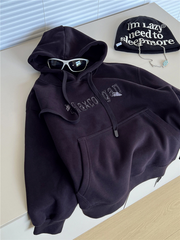 Dječji hoodies s kapuljom i izvezenim motivom - Korejska verzija, 90% pamuk, unisex, pulover, dugi rukav