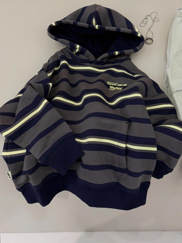 Dječja duksa s kapuljačom - Unisex, korejskog stila, zimska (kapuljača, pulover, dugi rukav, pamuk 60%)